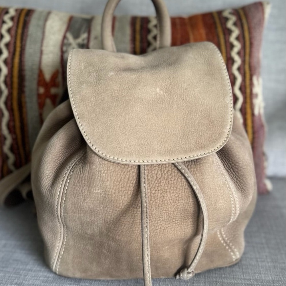 Coach Beige Leather/Suede Backpack